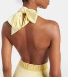 Versace Greca halterneck swimsuit