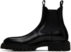 Dunhill Black Uniform Lug Chelsea Boots