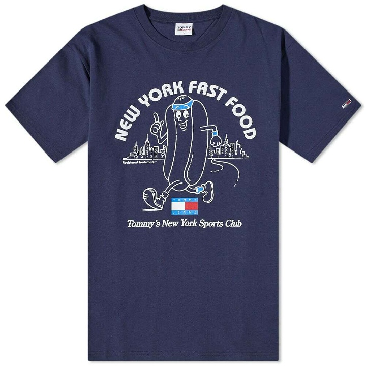 Photo: Tommy Jeans Men's New York Fast Food T-Shirt in Twilight Navy