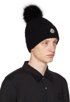 Moncler Black Pom-Pom Hat