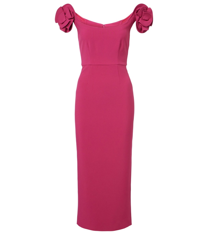 Photo: Roland Mouret Floral-appliqué bustier dress