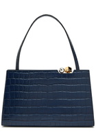 Jacquemus Le Salon Crocodile-effect Leather Shoulder bag - Navy - One Size