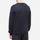 A.P.C. Men's Brian Embroidered Logo Crew Knit in Dark Navy