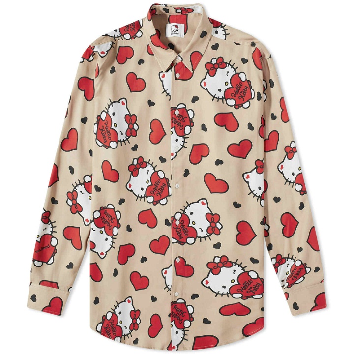 Photo: Soulland x Hello Kitty Damon Heart Shirt in Beige Aop
