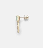 Shay Jewelry 18kt gold drop earrings with diamonds and emeralds