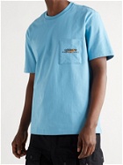 ADIDAS ORIGINALS - Adventure Logo-Print Cotton-Jersey T-Shirt - Blue