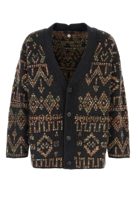 Photo: Alanui Embroidered Wool Blend Grunge Beat Cardigan