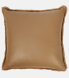 Brunello Cucinelli - Shearling and leather cushion