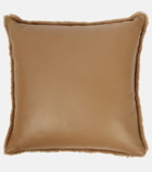Brunello Cucinelli - Shearling and leather cushion