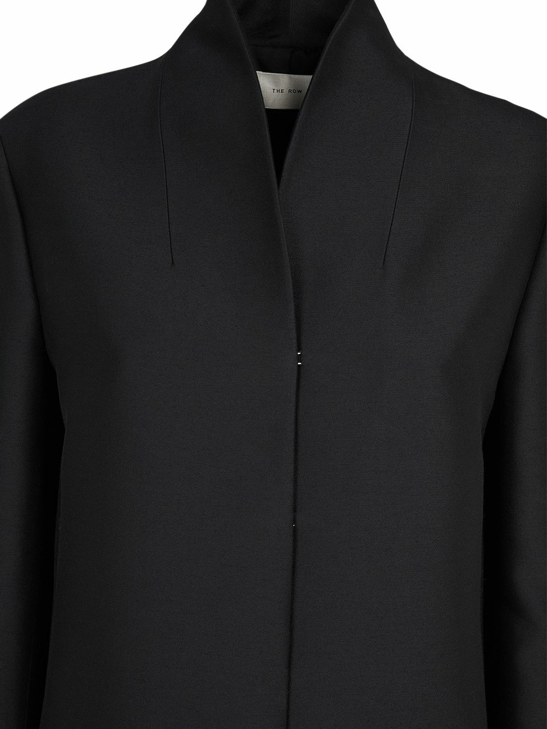 THE ROW - Egle Wool & Silk Satin Long Coat The Row