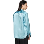 Comme des Garcons Homme Plus Blue Satin Shirt