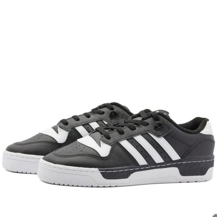 Photo: Adidas Men's Rivalry Low Sneakers in Core Black/White