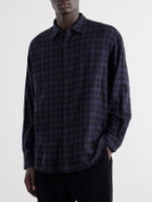 A.PRESSE - Checked Wool-Flannel Shirt - Blue
