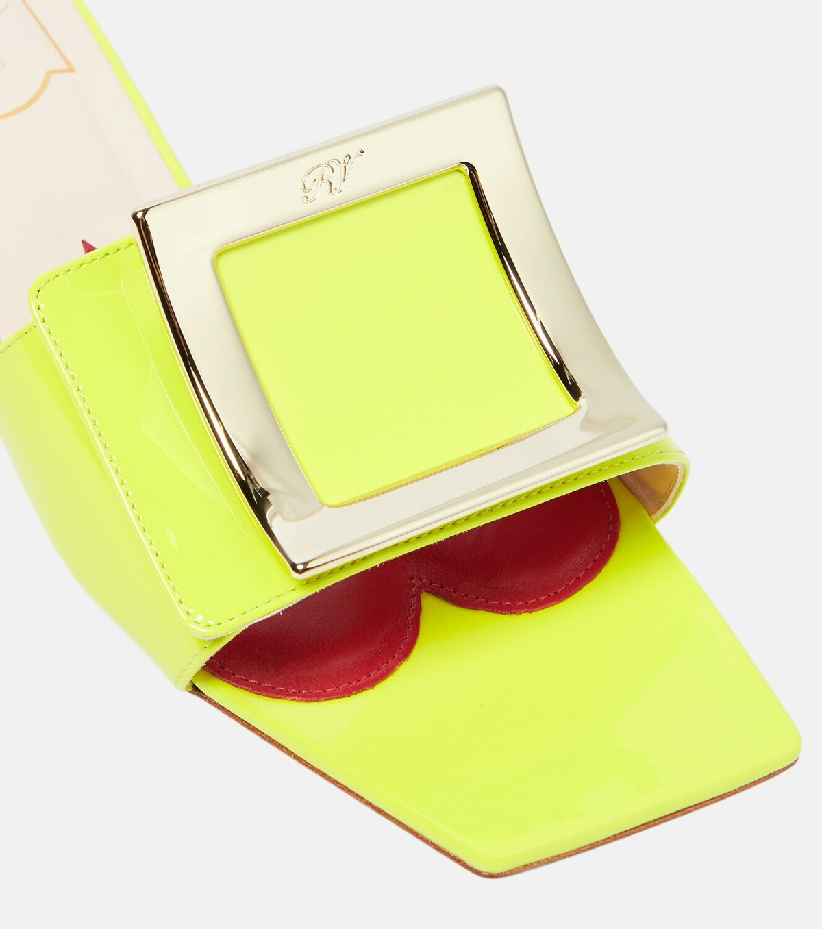 【送料 関税込】ROGER VIVIER Love 45 patent leather mules Roger Vivier Love 45 patent leather mules Roger Vivier