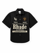 Rhude - Lamborghini Logo-Embroidered Nylon-Twill Shirt - Black