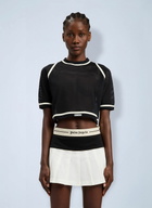 Palm Angels Logo Mesh Cropped Top
