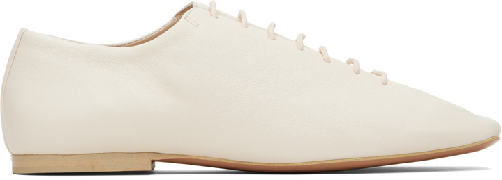 Photo: LEMAIRE Off-White Souris Flat Classic Derbys