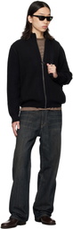Barbour Black Milburn Zip Up Cardigan