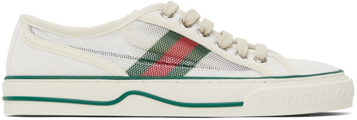 Photo: Gucci Off-White Mesh 'Gucci Tennis 1977' Sneakers