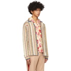 Bode Off-White and Multicolor Crochet Shirt