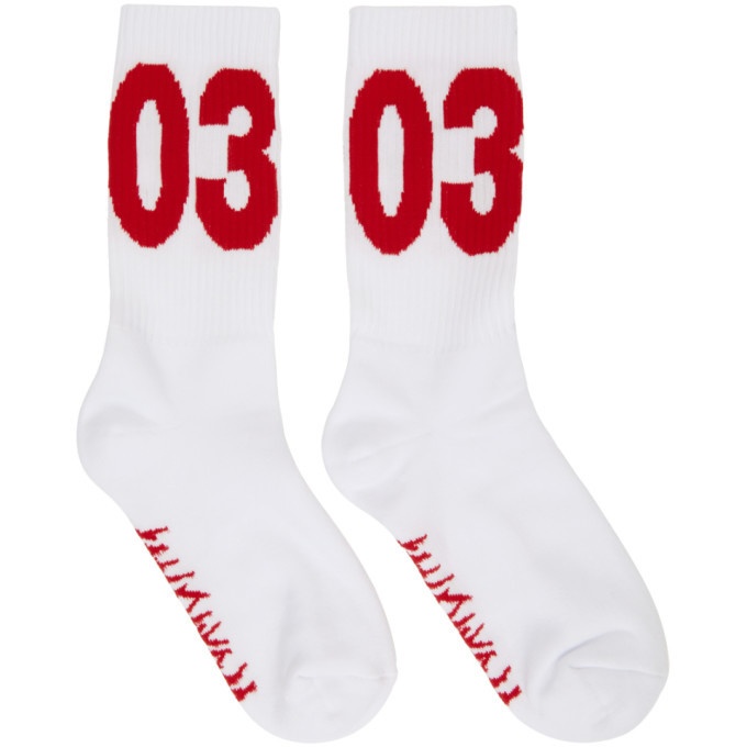 Photo: 032c White and Red Workshop Socks