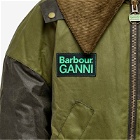 Barbour Women's x Ganni Bomber Jacket in Archive Olive/Golden Khaki
