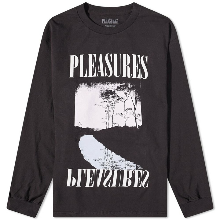 Photo: Pleasures Men's Long Sleeve River T-Shirt in Black