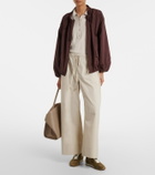 'S Max Mara Cotton poplin wide-leg pants