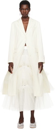 Simone Rocha SSENSE Exclusive Bridal Capsule Cut-Out Bow Detail Coat