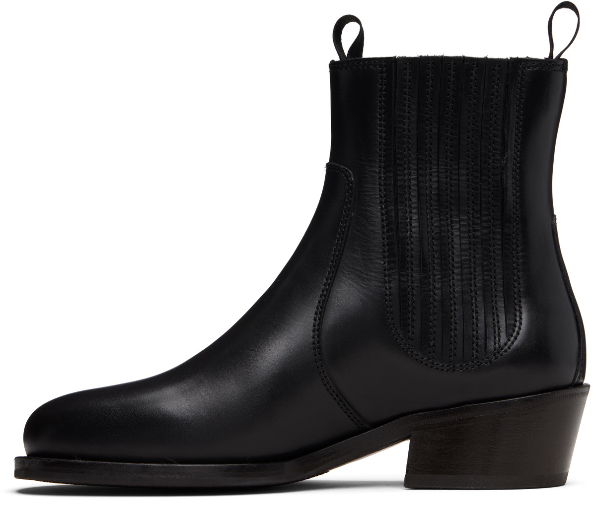 LEMAIRE Black Vegetable-Tanned Chelsea Boots