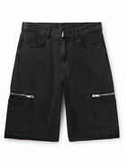 Givenchy - Straight-Leg Denim Cargo Shorts - Black