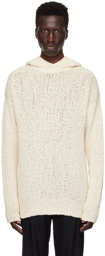 FORMA Beige Chunky Knit Hoodie