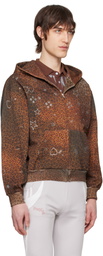 Praying Brown Leopard Rhinstone Hoodie