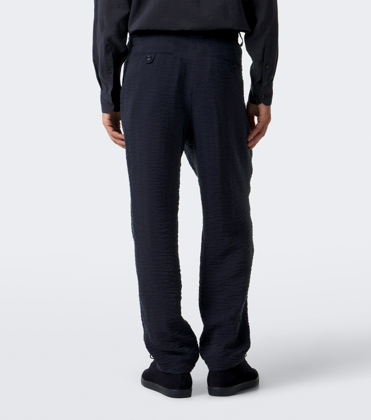 Giorgio Armani Pleated jacquard straight pants