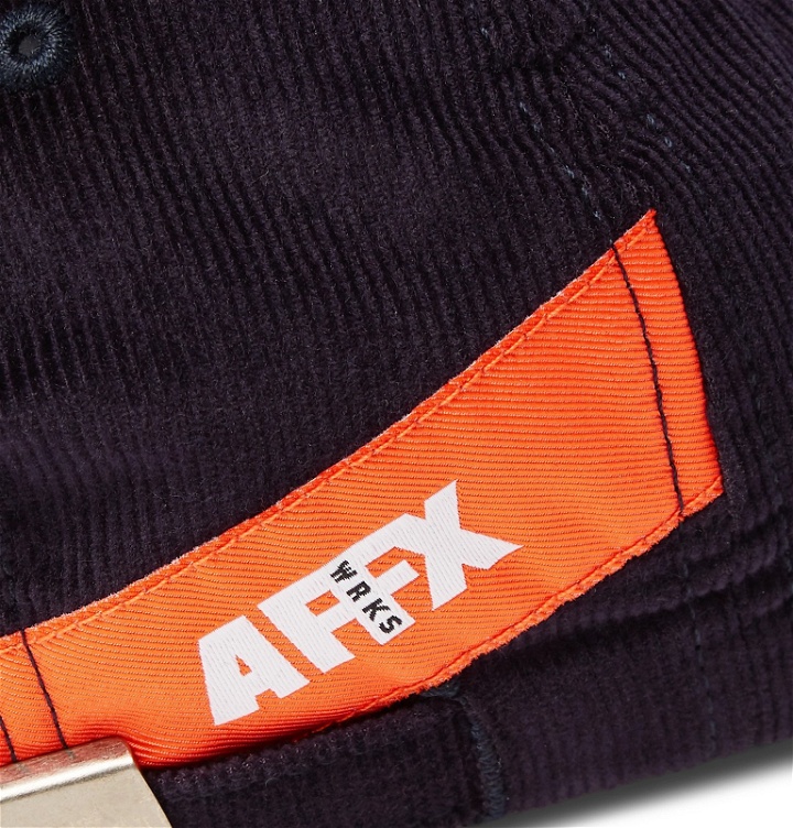 Photo: AFFIX - Logo-Appliquéd Cotton-Corduroy Baseball Cap - Blue