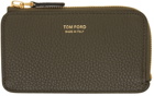 TOM FORD Khaki Medium Zip Wallet