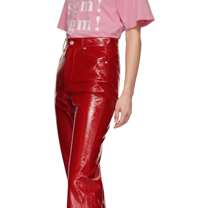 Withhold Parcel bearing red pvc trousers Amuse Conquer Sortie