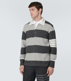 Thom Browne Striped virgin wool polo sweater