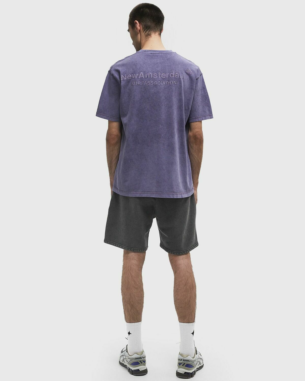 New Amsterdam LOGO TEE Purple Mens Shortsleefe