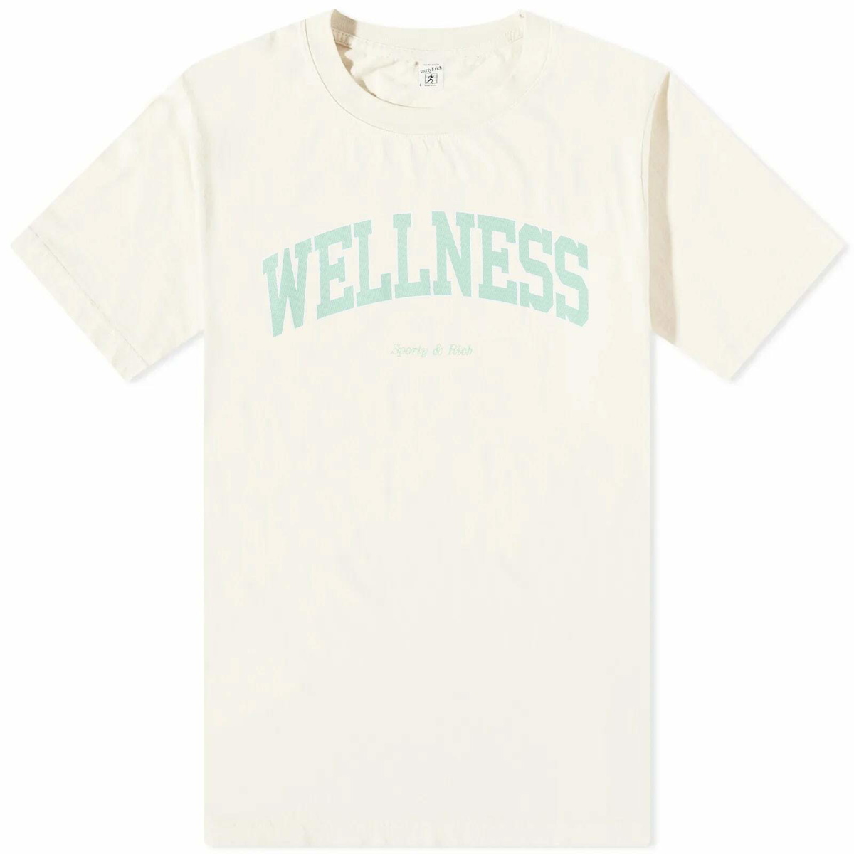 Photo: Sporty & Rich Men's Wellness Ivy T-Shirt in Cream/Jade