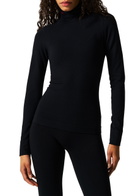 Perfect Moment Logo-embroidered High-neck Thermal top Black