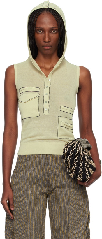 Photo: Kiko Kostadinov Green Kreiner Knit Rollneck Tank Top