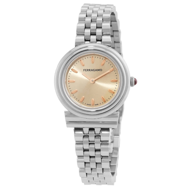 Photo: Ferragamo Gancini Quartz Grey Dial Ladies Watch SFMV01223