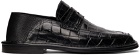 Loewe Black Slip-On Loafers