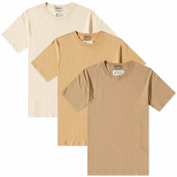 Photo: Maison Margiela Men's Classic T-Shirt - 3 Pack in Shades Of Jute