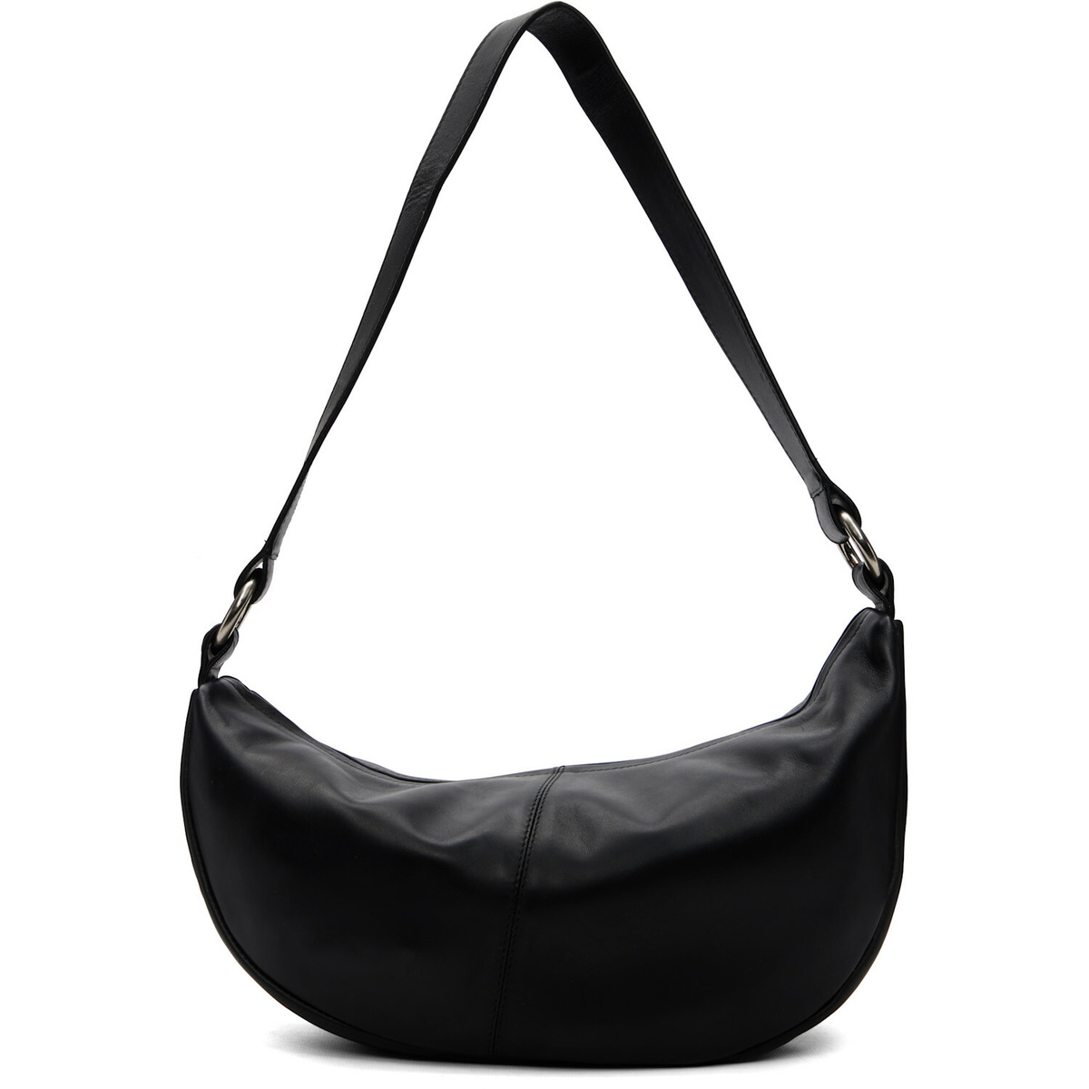 St. Agni Black Utility Crescent Bag