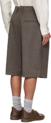 Camiel Fortgens Brown Slim Suit Shorts