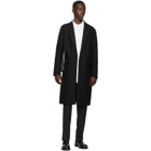 Valentino Black Virgin Wool Long Coat