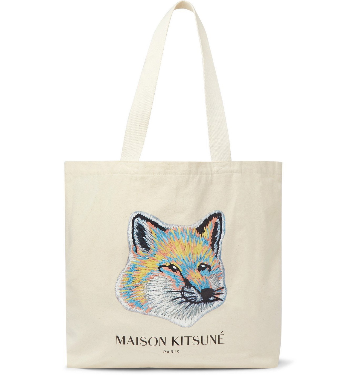 Maison Kitsuné - Printed Cotton-Canvas Tote Bag - Neutrals Maison