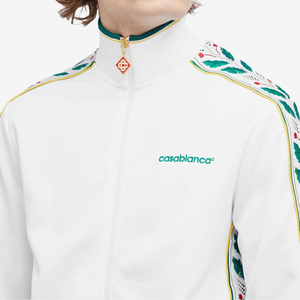 Casablanca Men's Laurel Track Jacket in White Casablanca